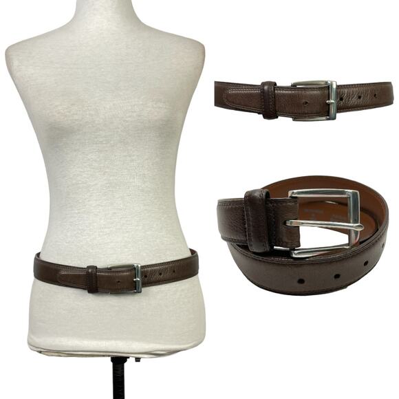Brighton | 32 XS/S Women's Brown Leather Full Grain Glove Lining Simple Belt - Picture 1 of 11